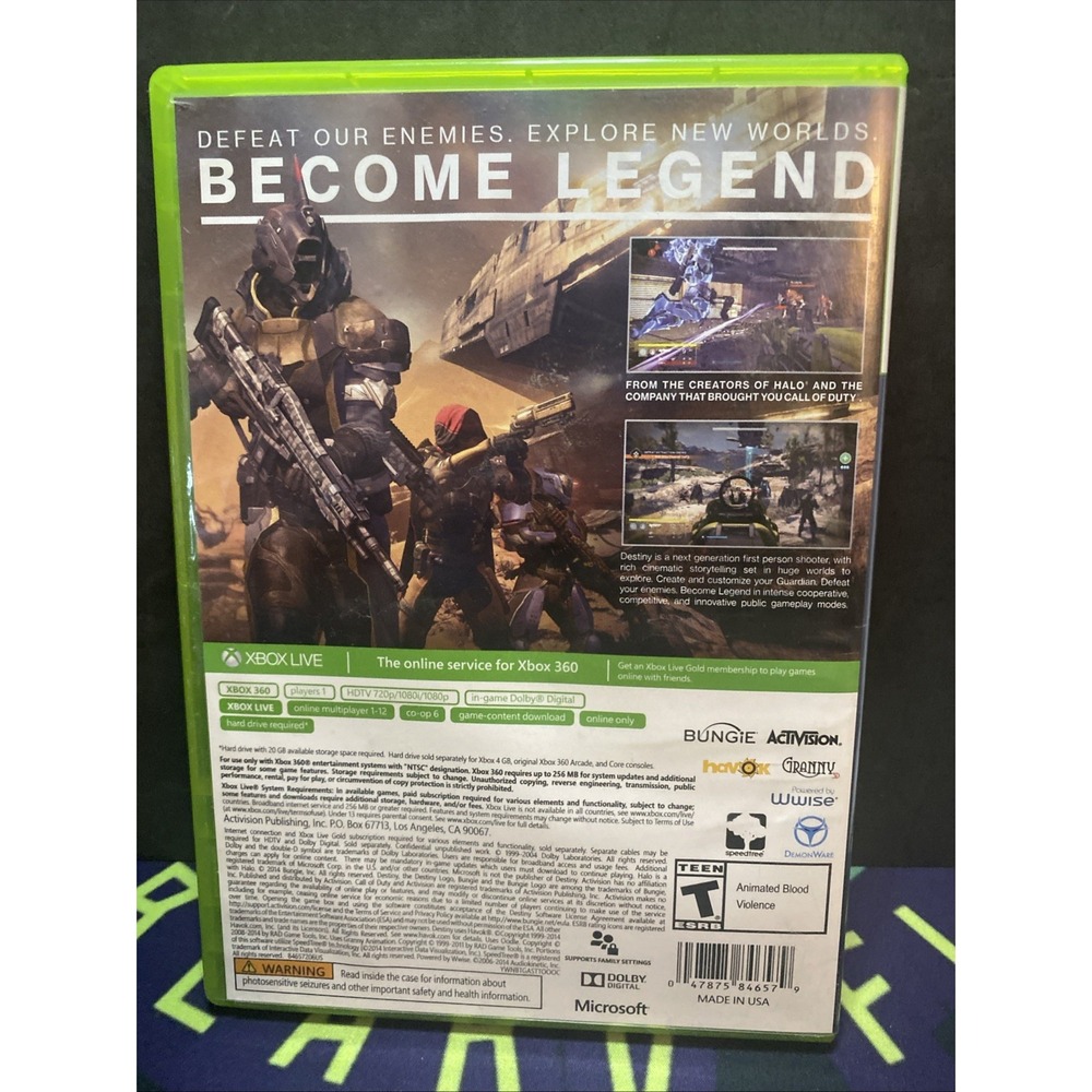 Destiny (Microsoft Xbox 360, 2014) - Picture 5 of 5